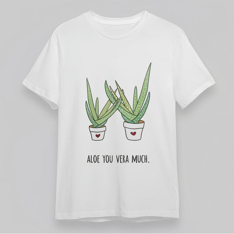 Men'S Round Neck T Shirt Aloe  - Aloe Vera Pot 评论和价格