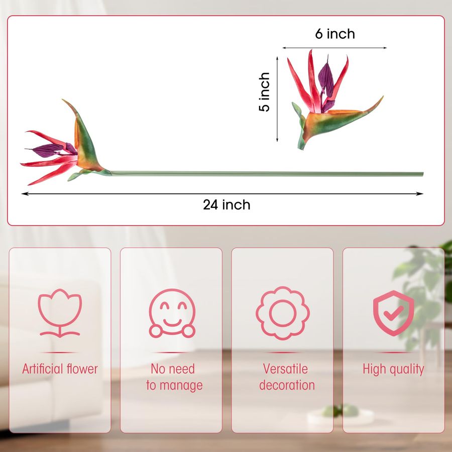 12 Pcs Bird of Paradise Artifi - Bird Paradise Strelitzia 评论和价格