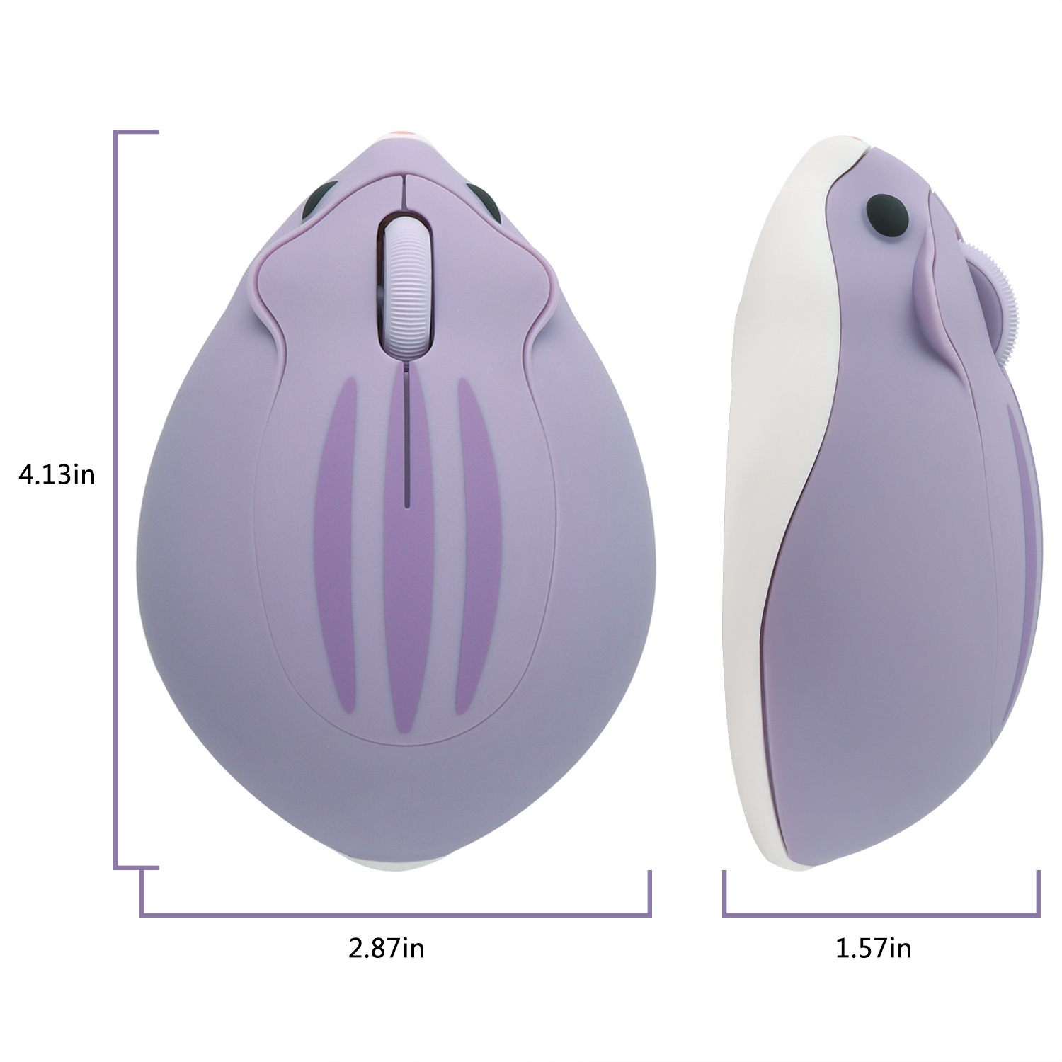 2.4G Wireless Mouse Purple Ham - Tradescantia Purple 评论和价格