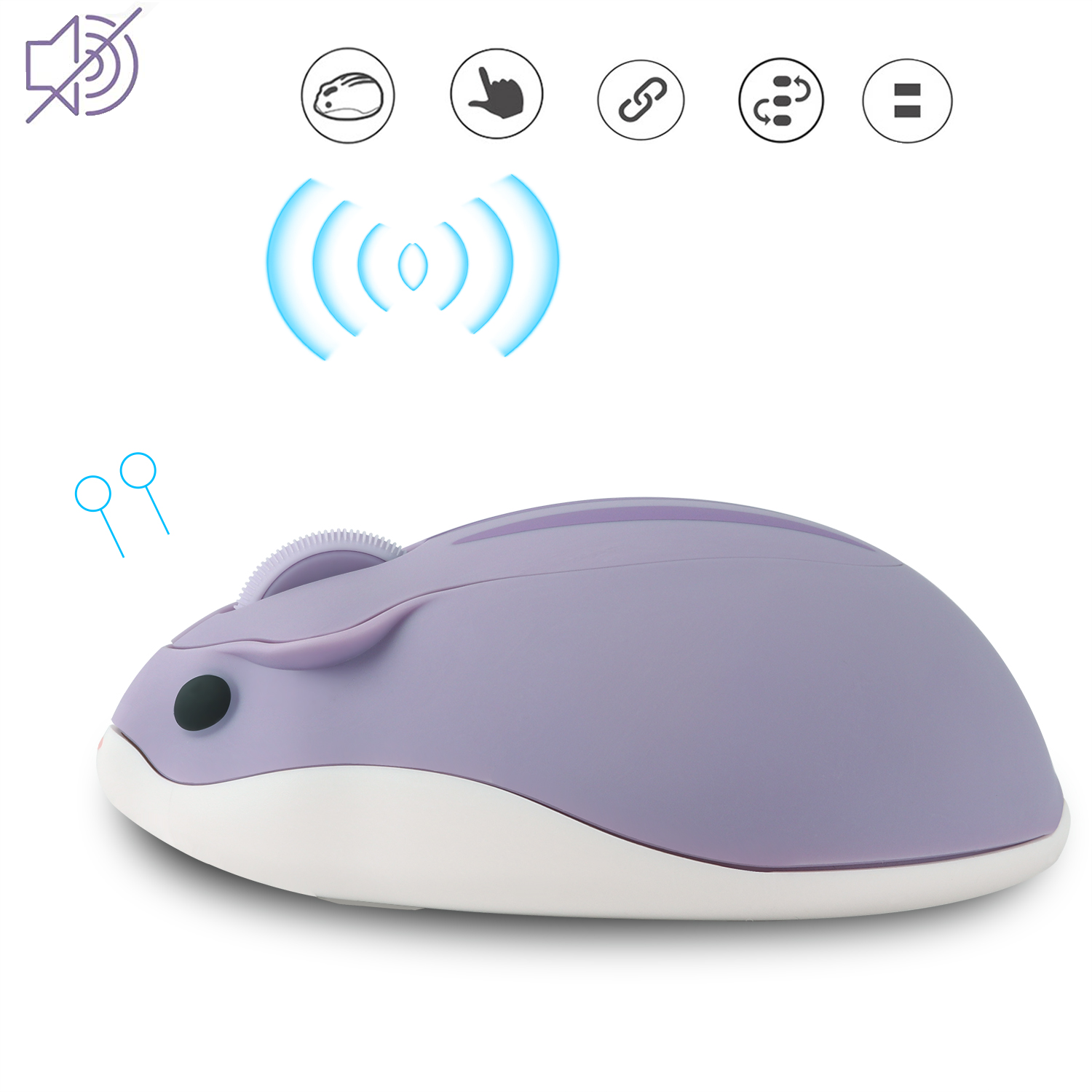 2.4G Wireless Mouse Purple Ham - Tradescantia Purple 评论和价格