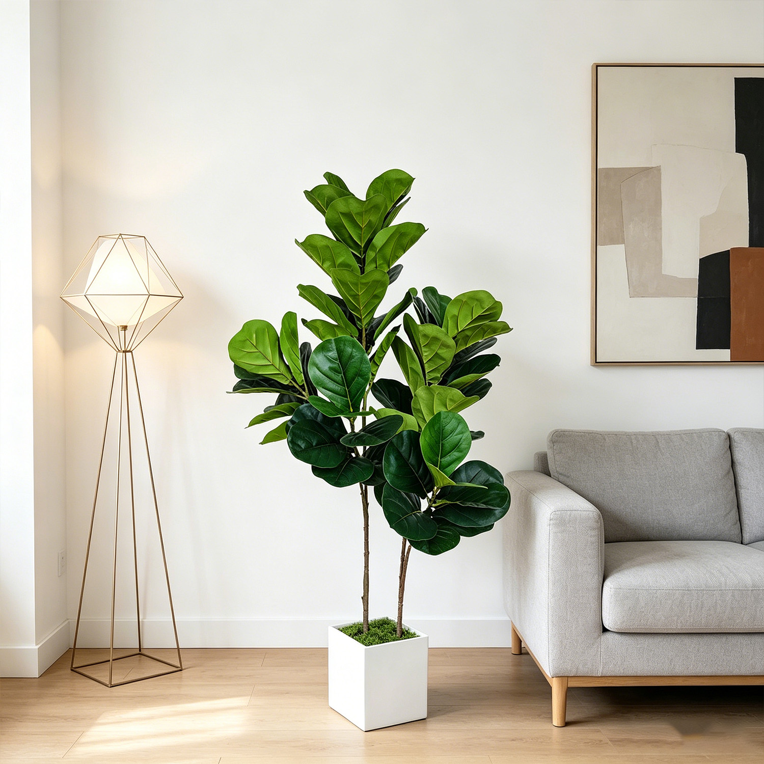 130cm/4.3ft Artificial Ficus L - Ficus Lyrata Tree 评论和价格