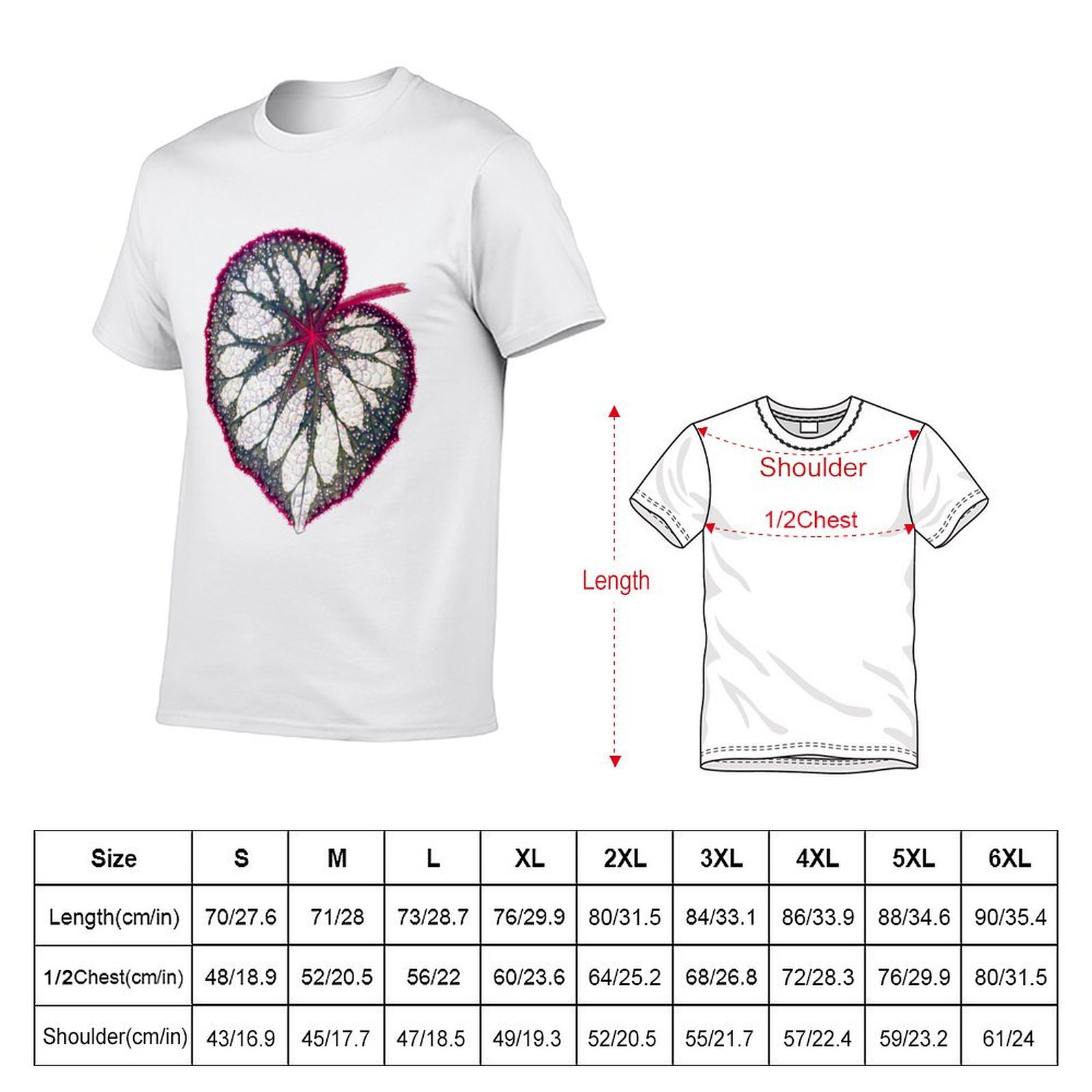 Begonia rex T-Shirt man graphi - Begonia Rex 评论和价格