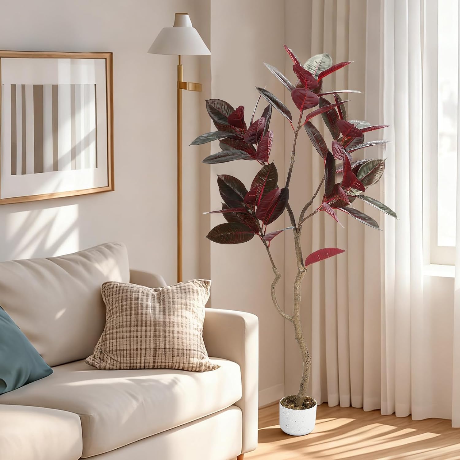 Artificial Fiddle Leaf Fig Tre - Ficus Lyrata Tree 评论和价格