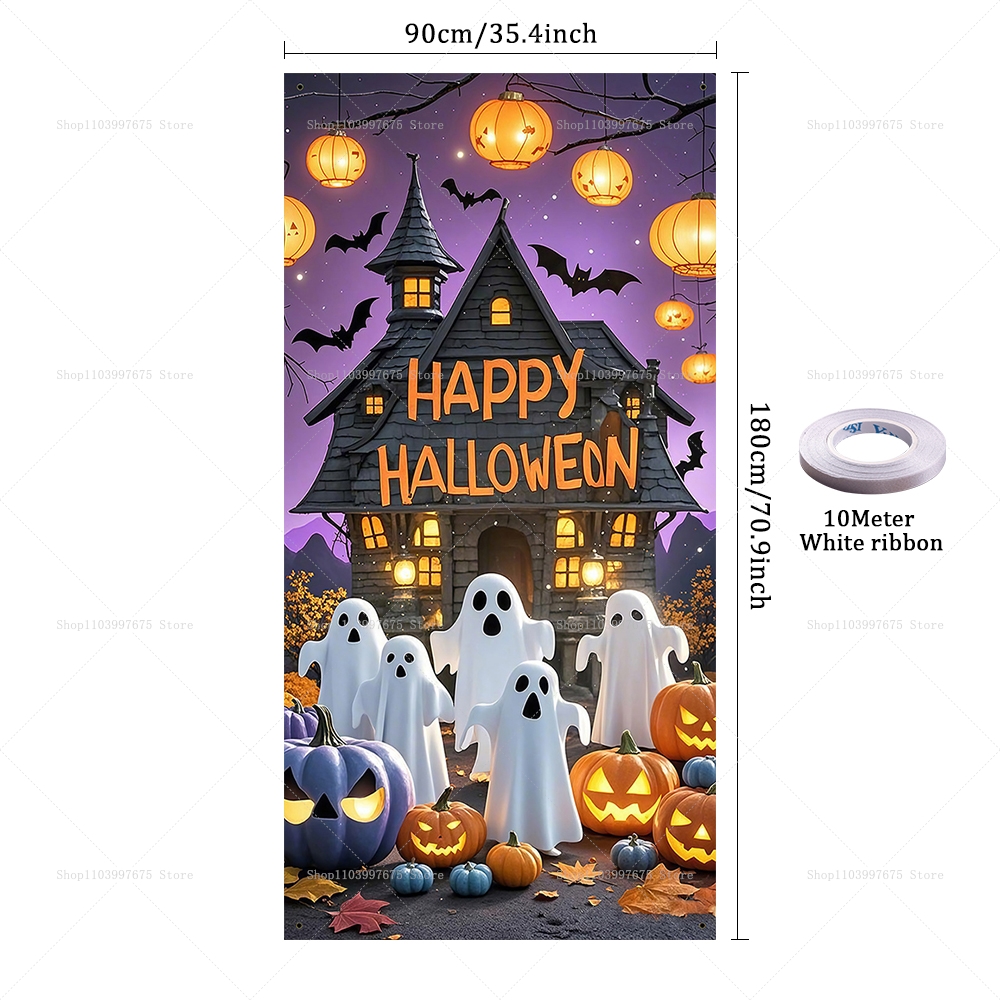 Happy Halloween Door Banner Ev - Spider Plant Hanging 评论和价格