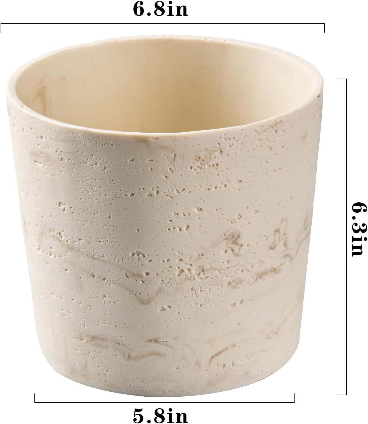 7 Inch Natural Travertine Text - Aloe Vera Pot 评论和价格
