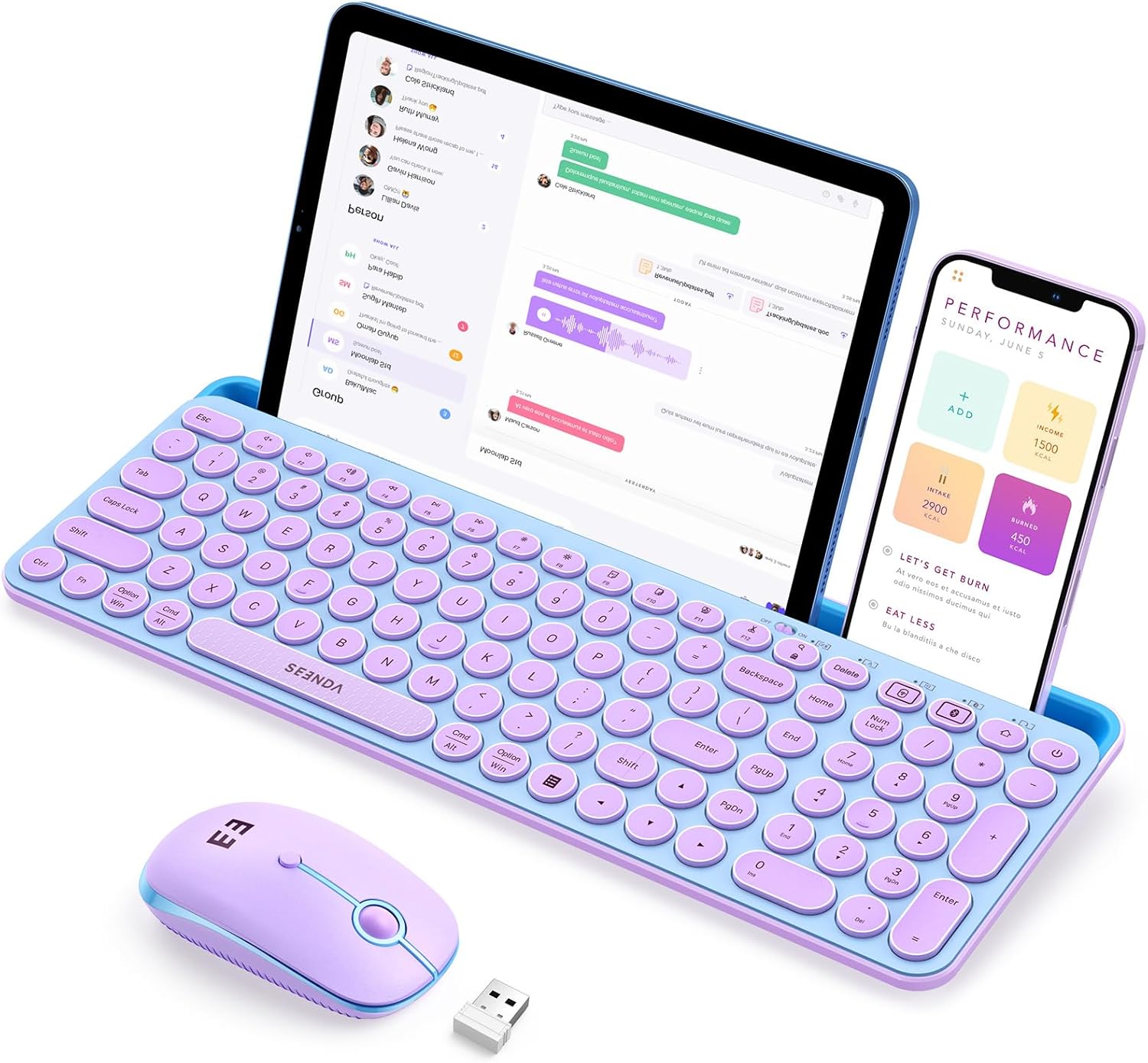 Wireless Keyboard and Mouse Co - Tradescantia Purple 评论和价格