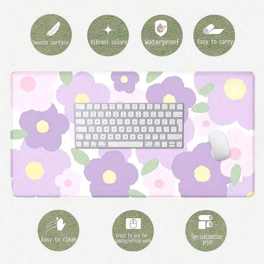 Purple Flower Mouse Pad - Larg - Tradescantia Purple 评论和价格