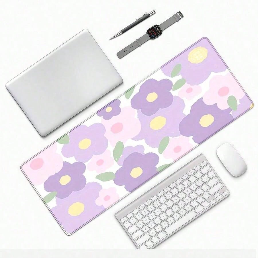 Purple Flower Mouse Pad - Larg - Tradescantia Purple 评论和价格
