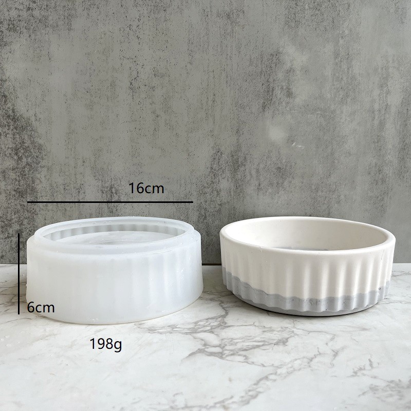 Stripe Flowerpot Silicone Mold - Echeveria Succulent 评论和价格