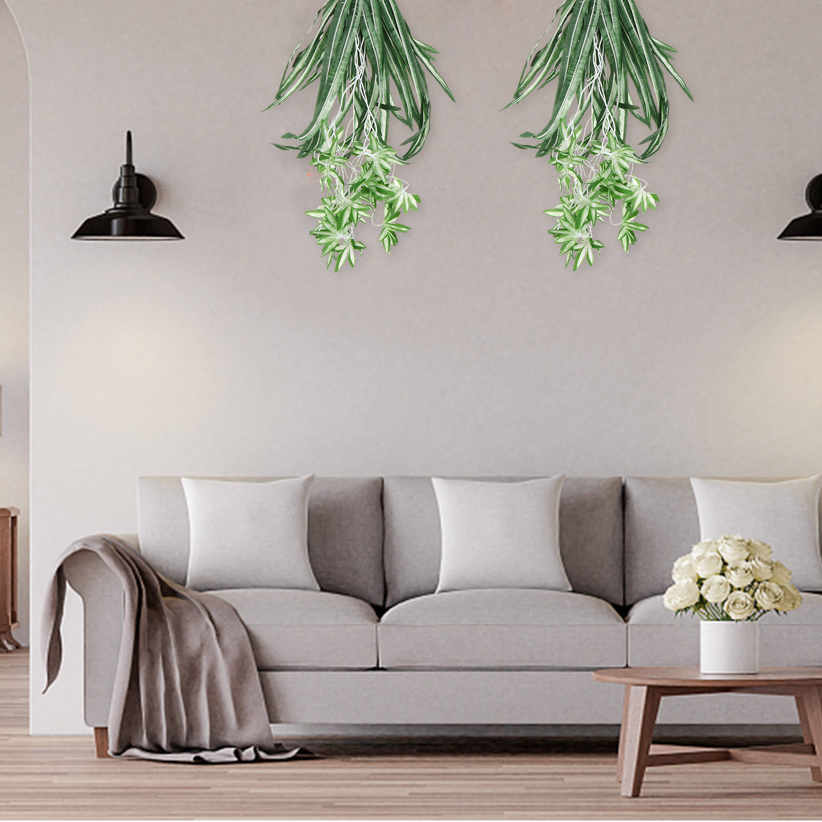 1Pcs Realistic Artificial Chlo - Spider Plant Hanging 评论和价格