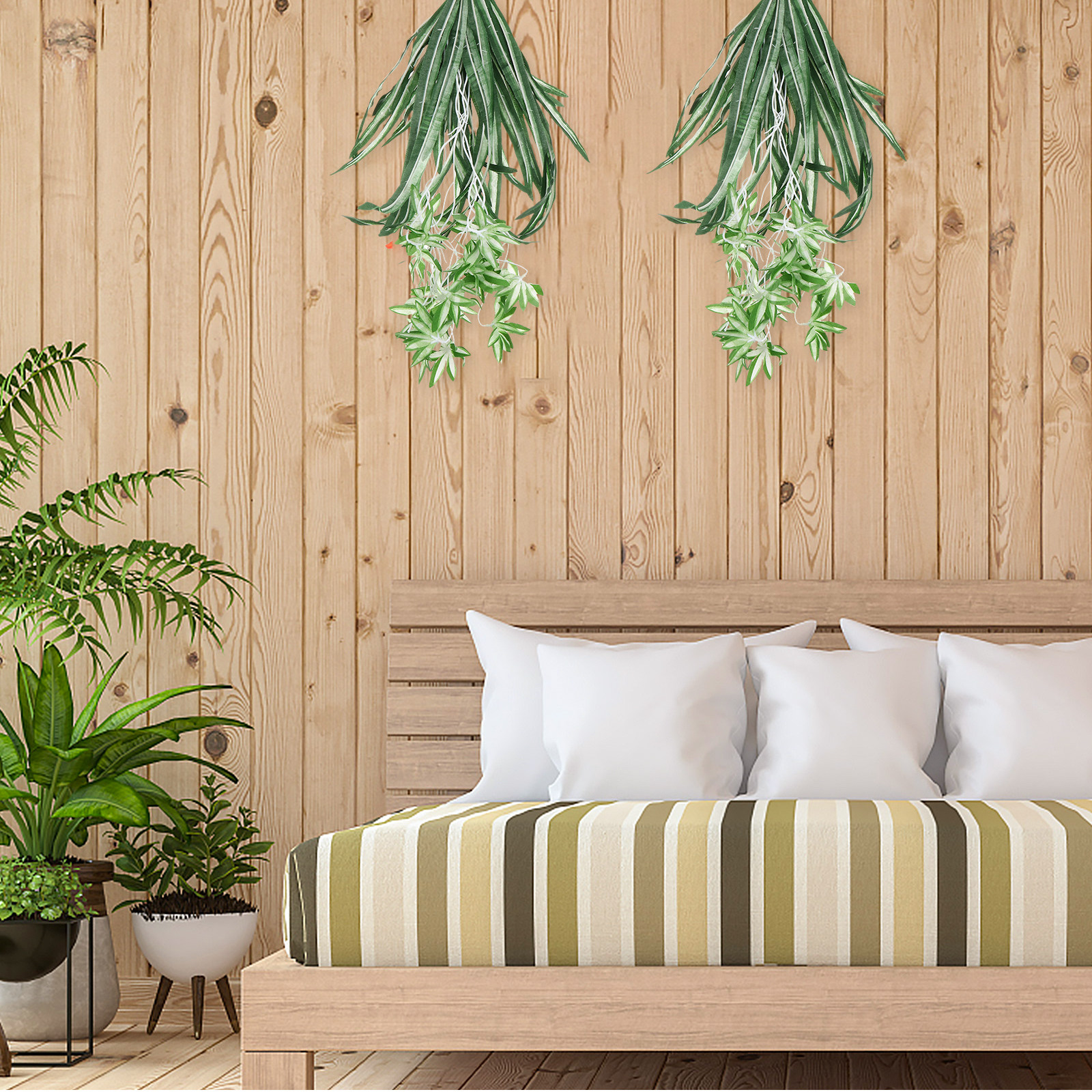 1Pcs Realistic Artificial Chlo - Spider Plant Hanging 评论和价格