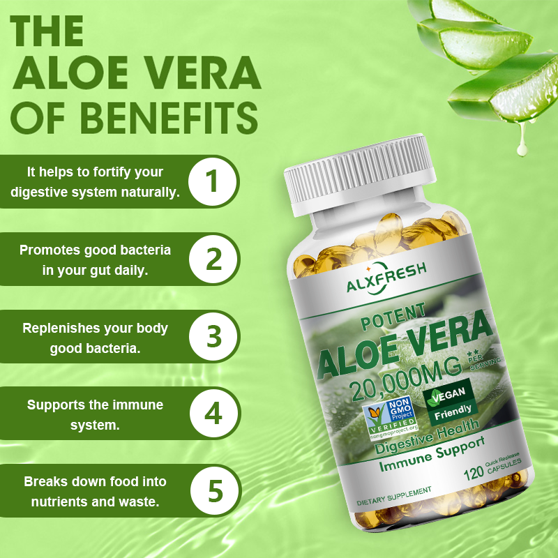 Aloe Vera Capsules Improve Dig - Aloe Vera Pot 评论和价格