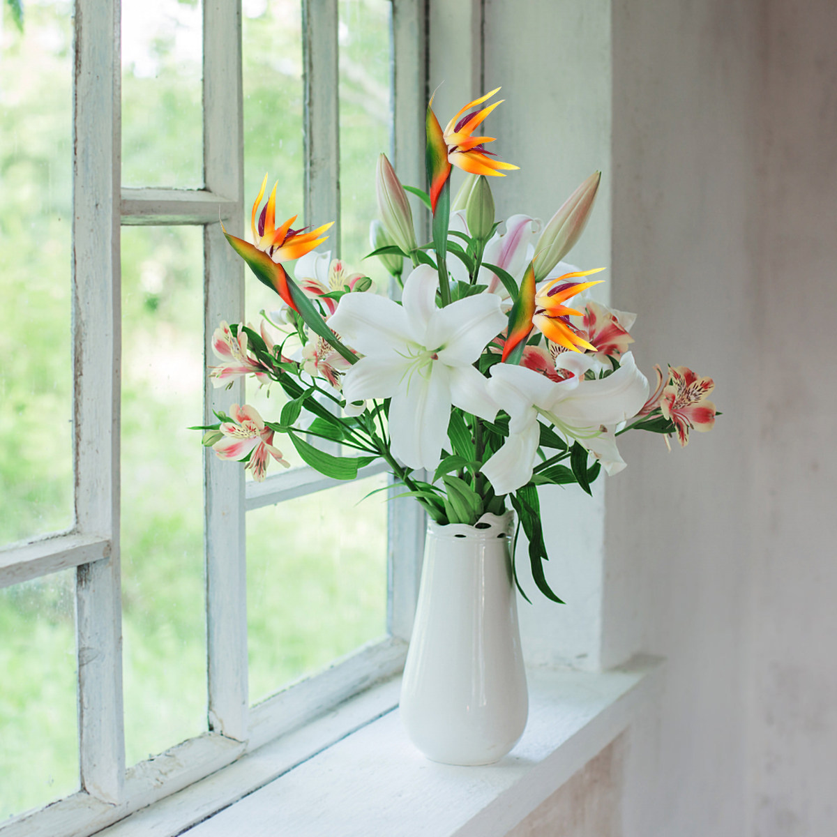 Real Touch Artificial Bird of  - Bird Paradise Strelitzia 评论和价格